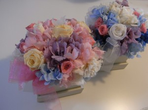 プリザーブドフラワー披露宴　贈呈ギフト