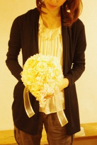 プリザーブドフラワー　ティアドロップブーケ