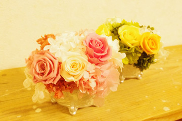 プリザーブドフラワー　手作り贈呈品