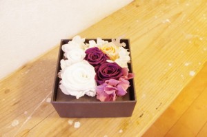 プリザーブドフラワー　ブーケリメイク