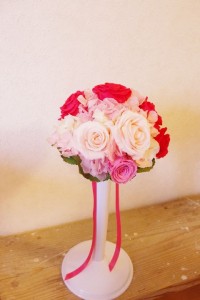 プリザ　二次会用ミニラウンドブーケ