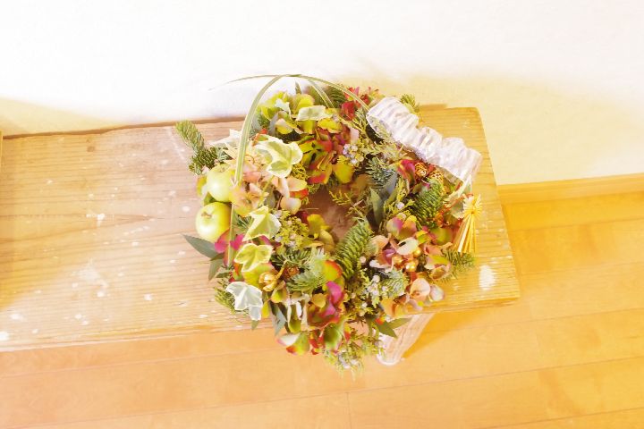 クリスマス　リースアレンジ